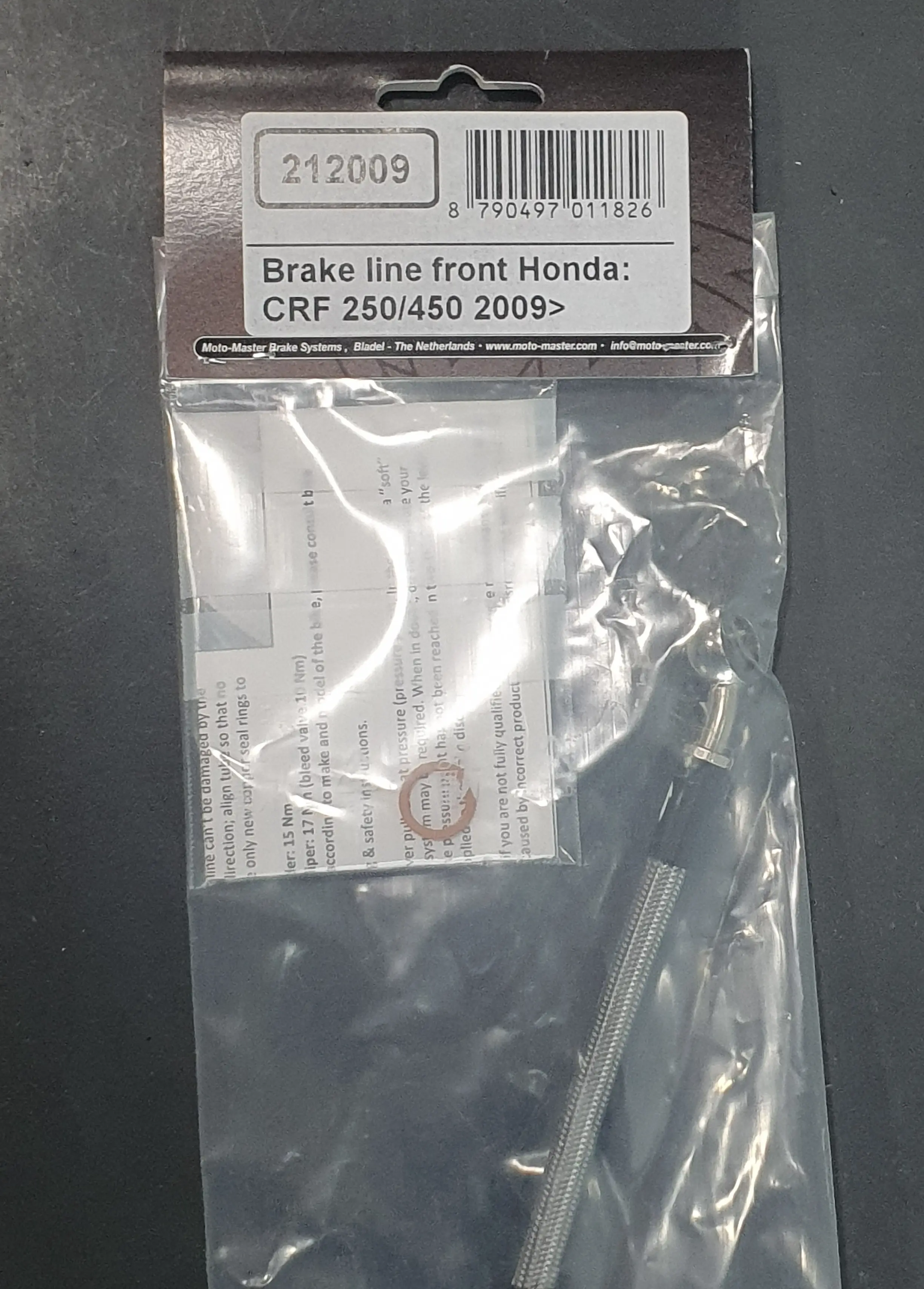[212009 Selling Out] Moto-Master : Brake line | Front | OEM | Honda: CRF250/450 2009-> Old packaging