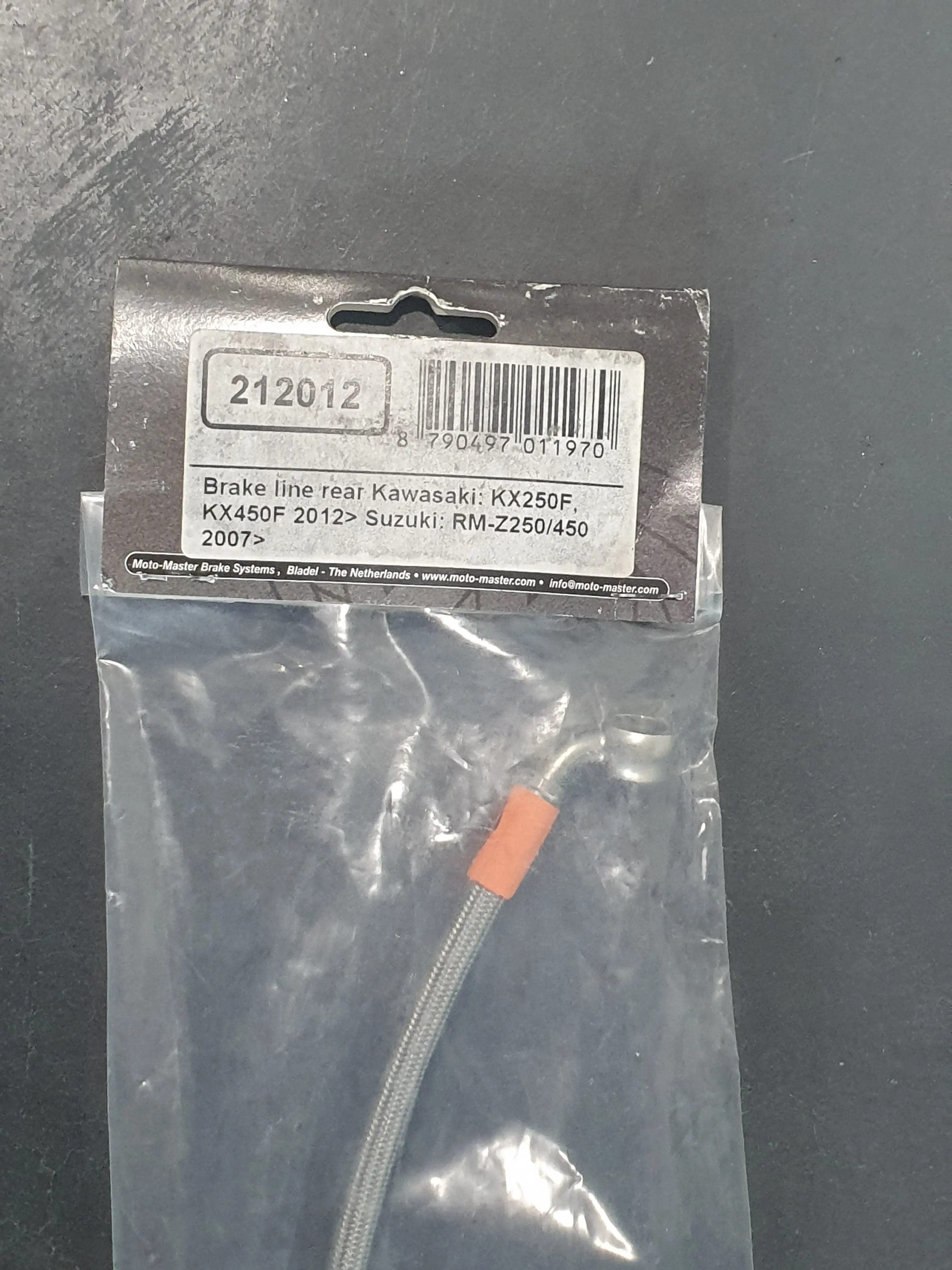 [212012 Selling Out] Moto-Master : Brake line | Rear | OEM | Kawasaki: KX250/450F 2012-> Suzuki: RM-Z250/450 2007->     Old packaging