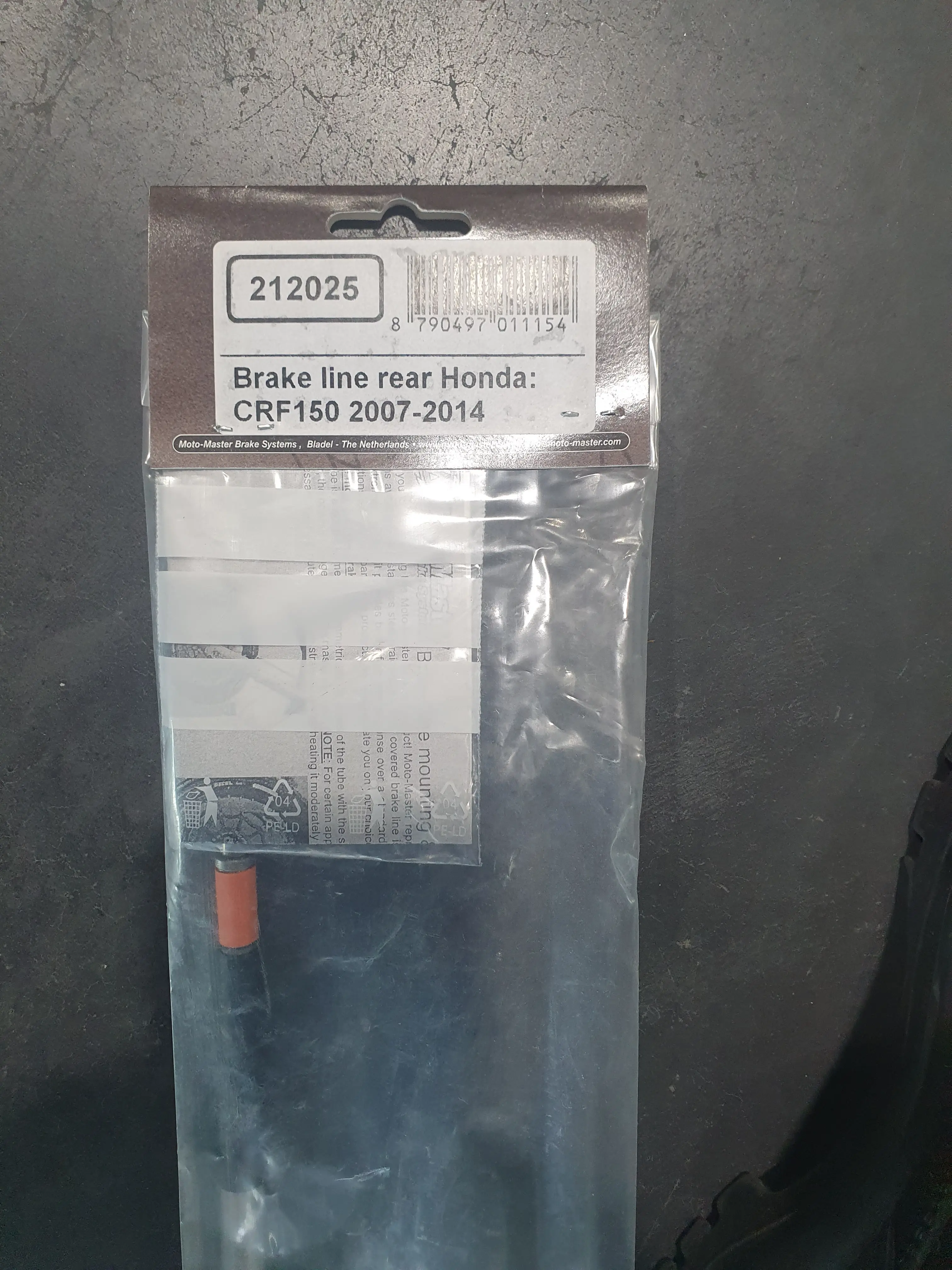 [212025 Selling Out] Moto-Master : Brake line | Rear | OEM | Honda: CRF150 2007-> Old packaging Orange Label