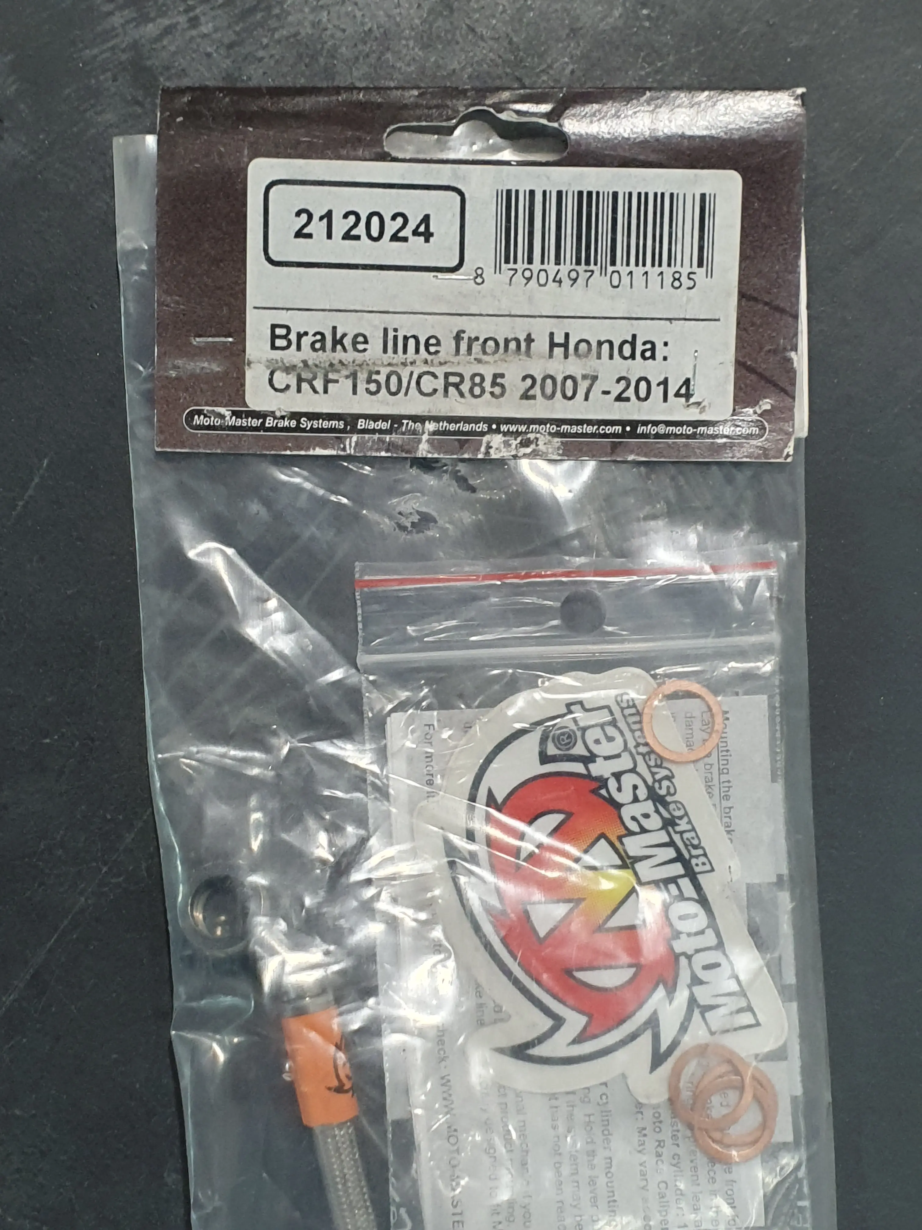[212024 selling out] Moto-Master : Brake line | Front | OEM | Honda: CRF150/CR85 2007-> Old packaging