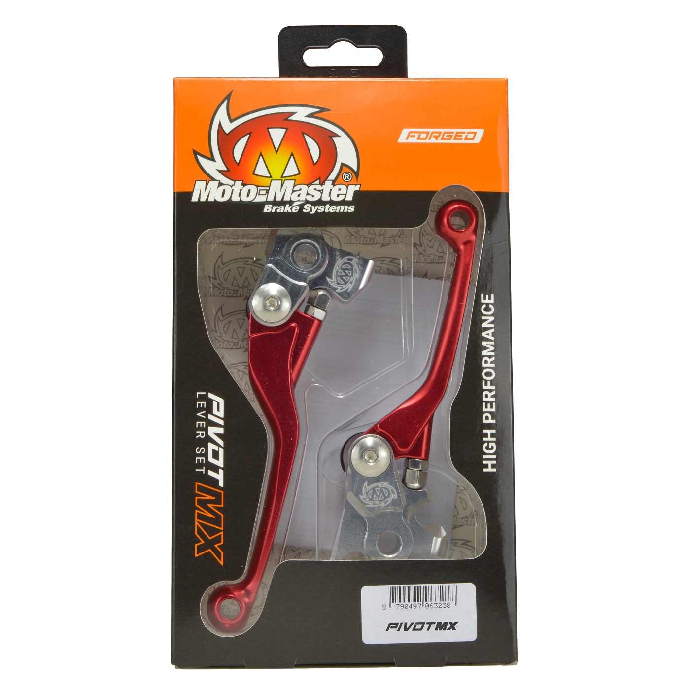 [101393] Moto-Master :  MX Pivot Lever set - Forged Red: KTM