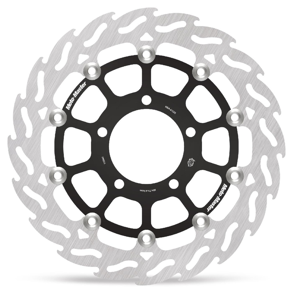 Moto-Master : Flame Road disc | Floating | Front | Left | Kawasaki: ZX-6R/RR Ninja, ZX-10R Ninja, ER-6F, ER-6N, Versys, Z750/R, Z1000/ABS/SX