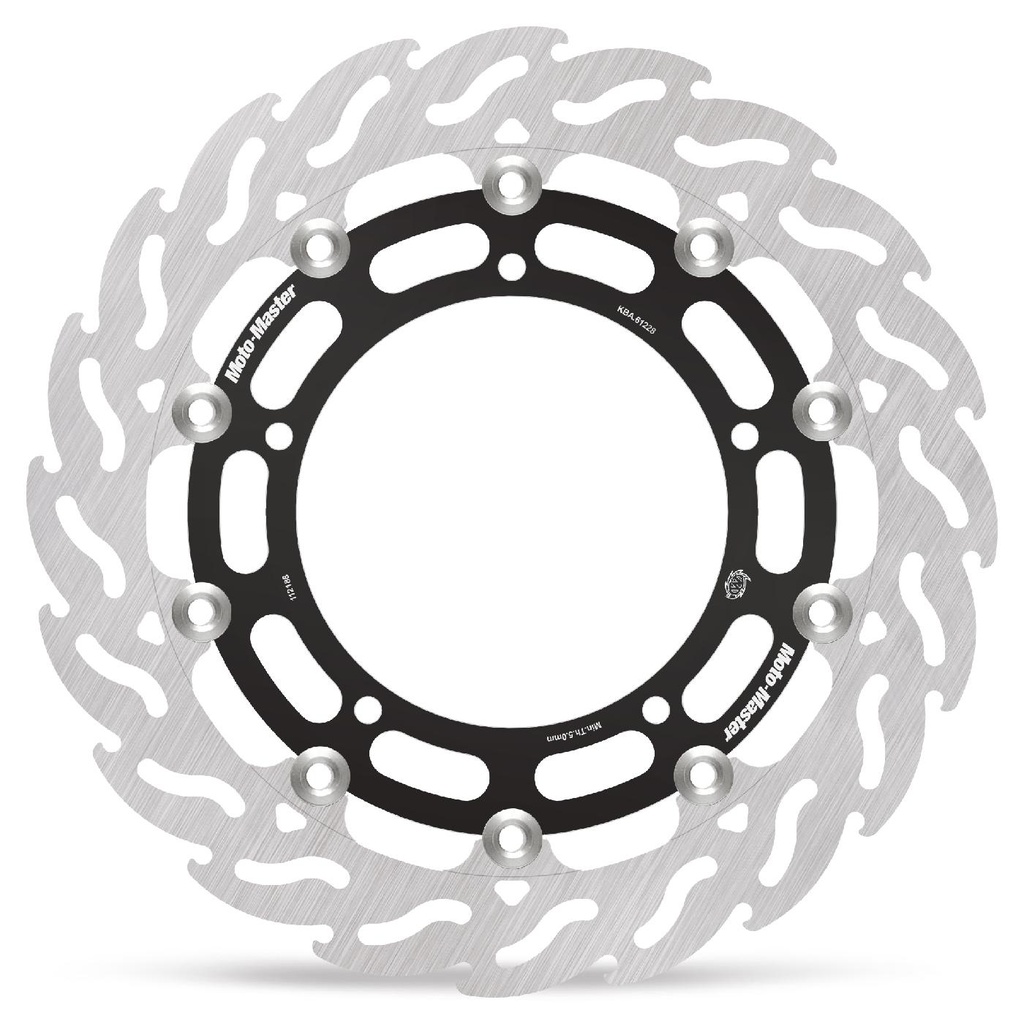 Moto-Master : Racing Flame Road disc | Floating | Front | Left | Yamaha: FZ6, YZF R6