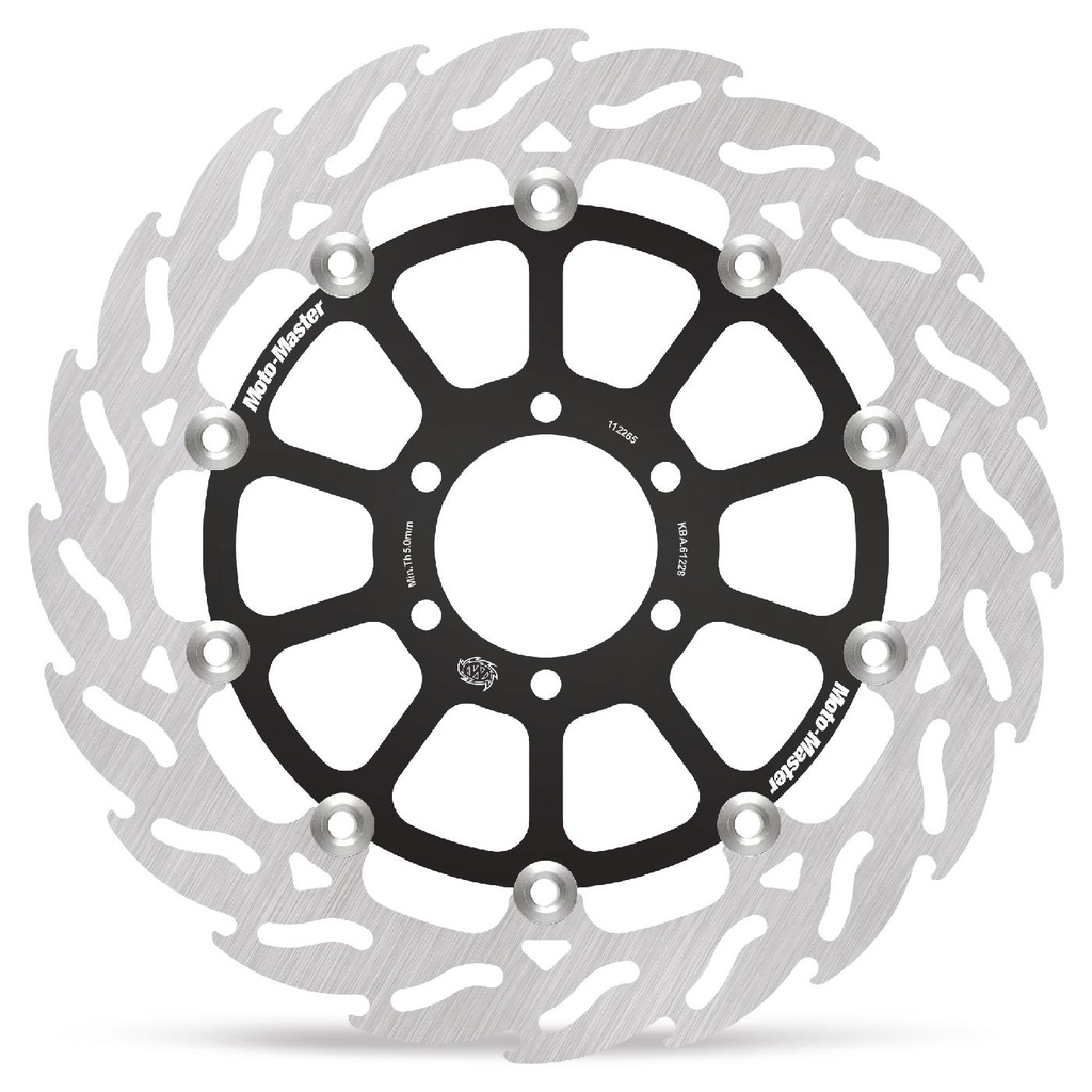 Moto-Master : Racing Flame Road disc | Floating | Front | Left | Ducati: Monster 620/695, Monster 800 S2R, Multistrada 620