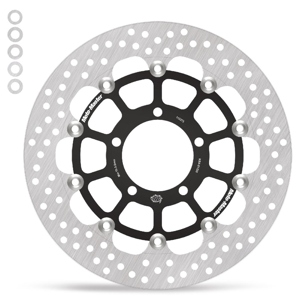 Moto-Master : Racing Halo Road disc | Floating | Front | Left | Triumph: Bonneville