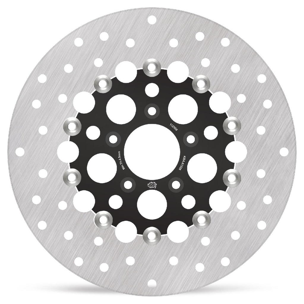 Harley Kingman floating disc alu carrier black Ø292 (8.7mm holes)