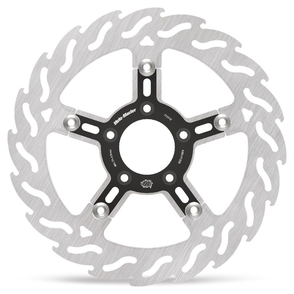 Harley Flame floating disc alu carrier black Ø300 left (8.7mm holes)