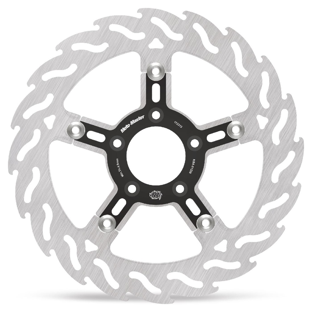 Harley Flame floating disc alu carrier black Ø300 right (8.7mm holes)