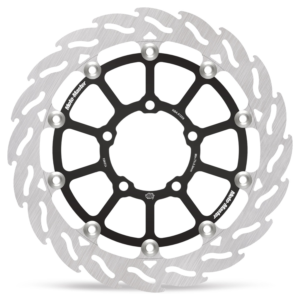 Moto-Master : Flame Road disc | Floating | Front | Left | Triumph: Speed Triple, Rocket, Tiger, Scrambler
