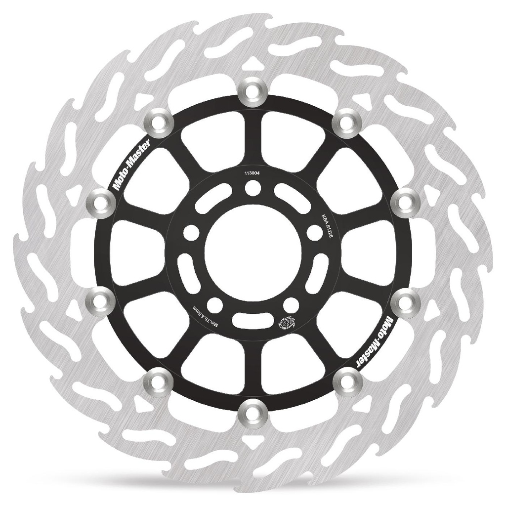 Moto-Master :  Flame front disc left Kawasaki: ZX-6R, ZR, ZZR, GPZ 1100