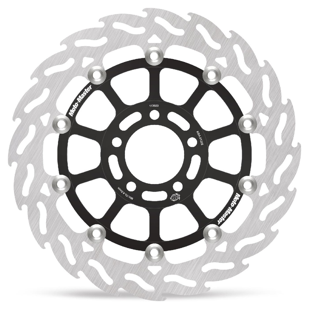 Moto-Master : Flame Road disc | Floating | Front | Right | Kawasaki: ZX-6R, ZR, ZZR, GPZ 1100