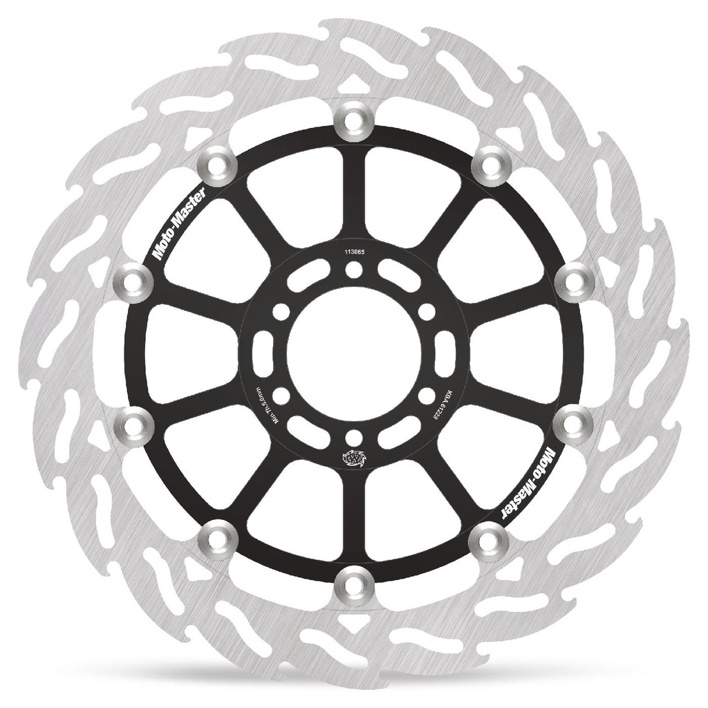 Moto-Master : Racing Flame Road disc | Floating | Front | Right | Aprilia, Bimota, Ducati, KTM