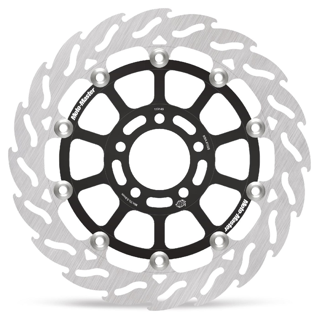 Moto-Master : Racing Flame Road disc | Floating | Front | Left | Kawasaki: ZX, ZR, ZZR, GPZ
