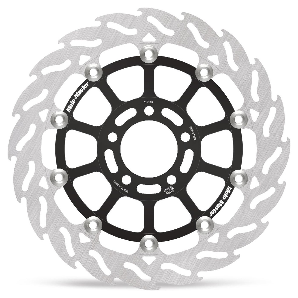 Moto-Master : Racing Flame Road disc | Floating | Front | Right | Kawasaki: ZX, ZR, ZZR, GPZ