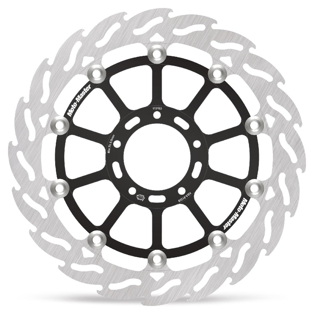 Moto-Master : Racing Flame Road disc | Floating | Front | Left | Ducati: Diavel, Multistrada