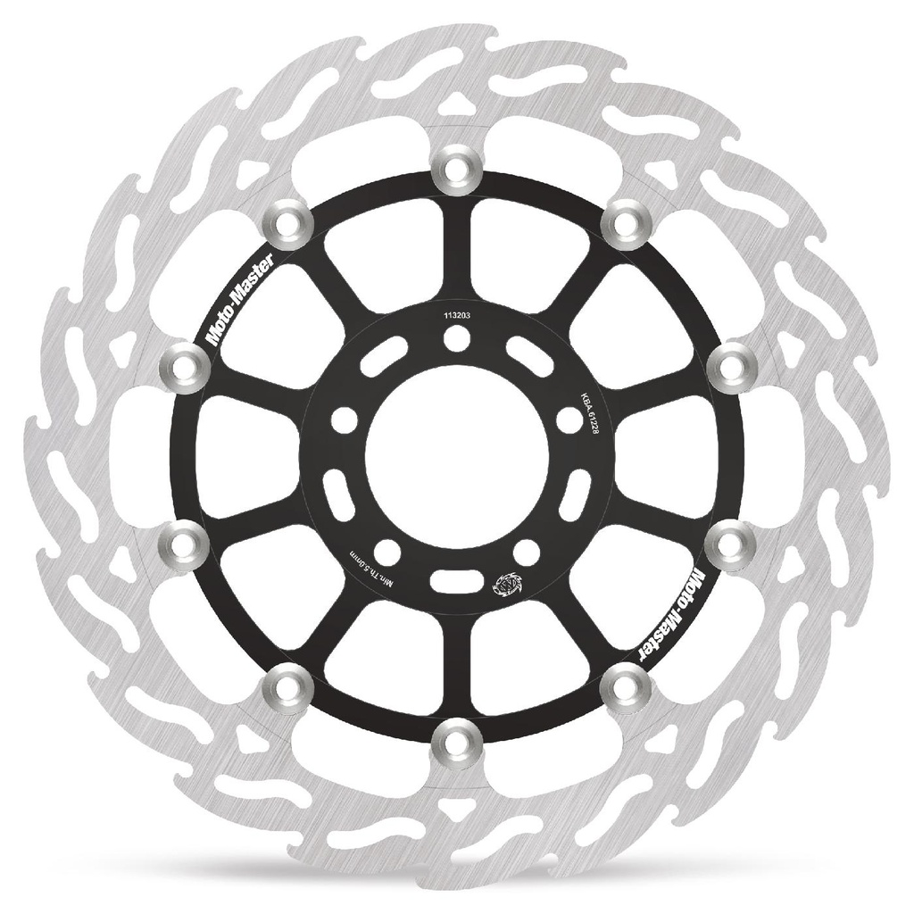 Moto-Master : Racing Flame Road disc | Floating | Front | Left | Kawasaki: ZX-10RR
