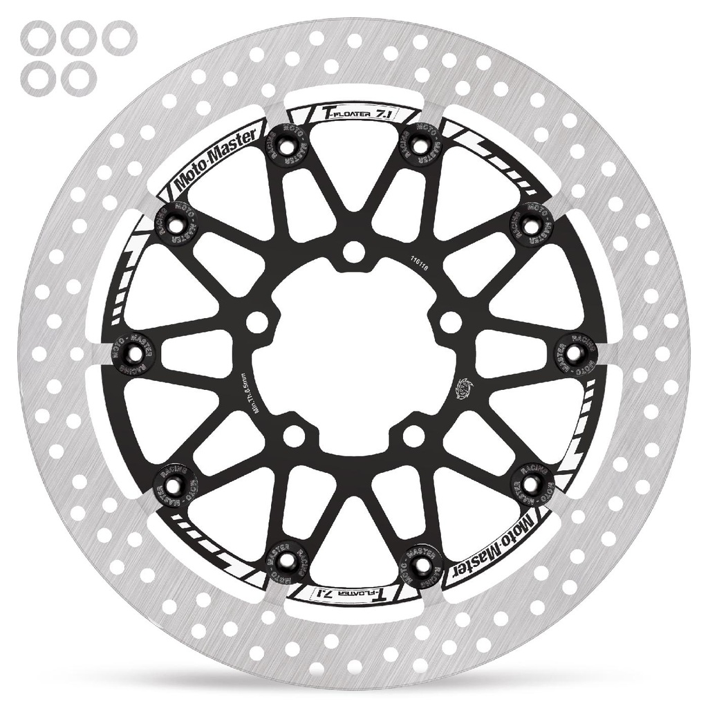 Moto-Master : Halo T-floater disc | Floating | Front | Ø330x7.1x32.0mm | Kawasaki: ZX10R 2016->
