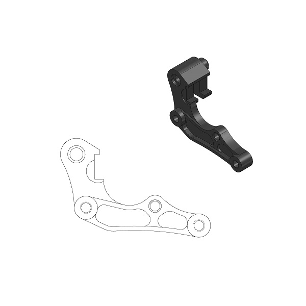 Moto-Master : Adapter | Front | For Ø260mm | Black | Honda