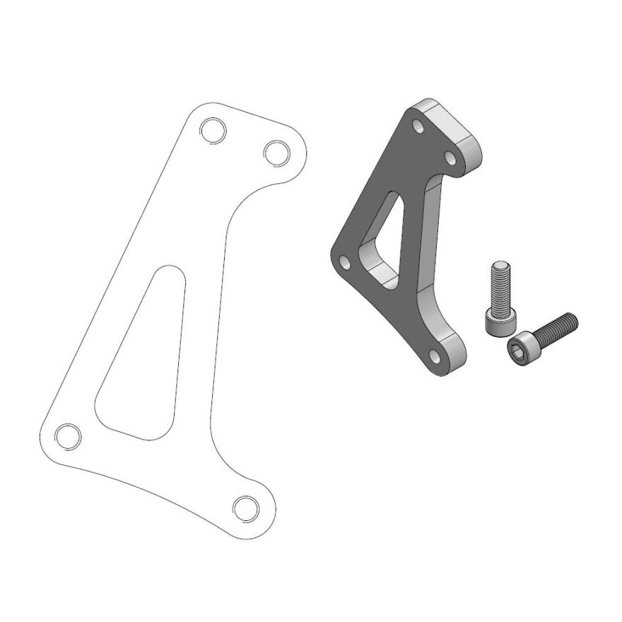 Moto-Master: Supermoto Racing adapter | Front | For Ø320mm | Honda