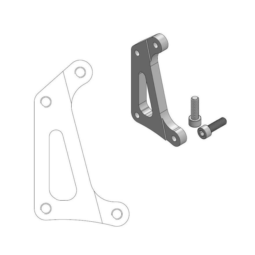 Moto-Master : Supermoto Racing adapter | Front | For Ø320mm | Yamaha