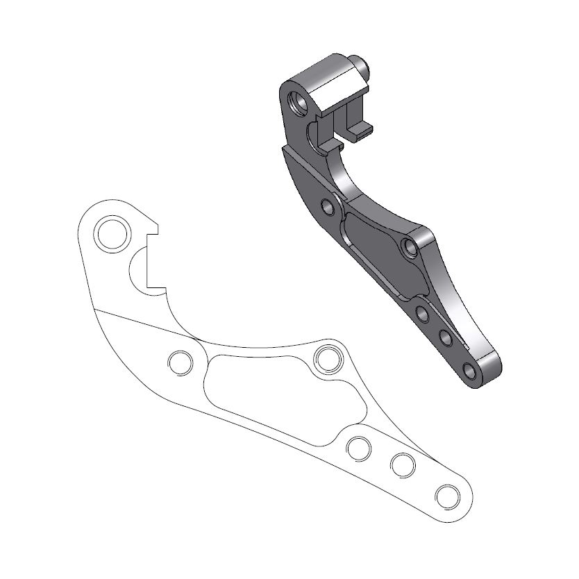 [211043] Moto-Master : Adapter | Front | For Ø298mm | Black | KTM, Husqvarna <2009