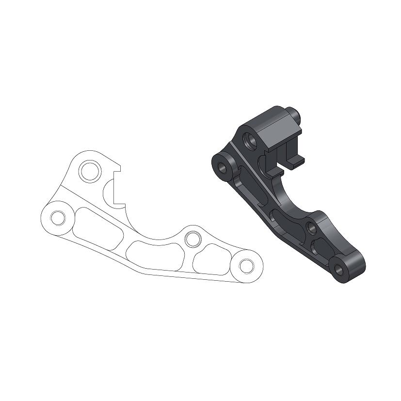 [211047] Moto-Master : Adapter | Front | For Ø270mm | Black | Kawasaki, Suzuki