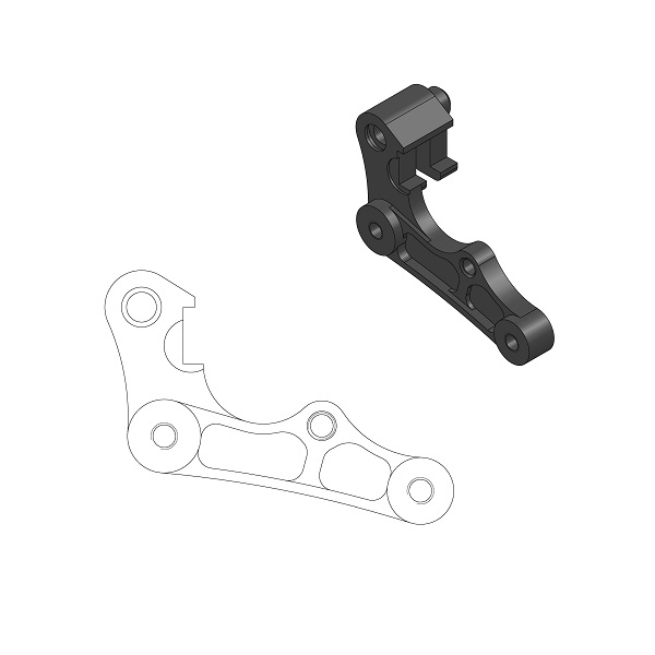 Moto-Master : Adapter | Front | For Ø270mm | Black | Yamaha