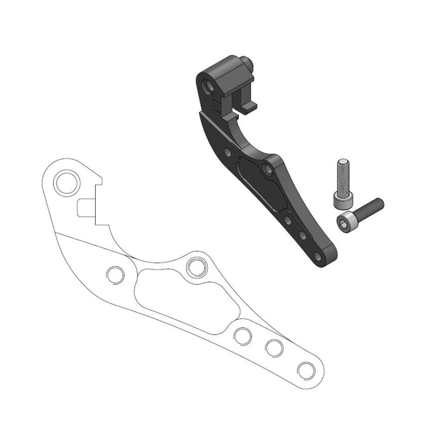 Moto-Master : Adapter | Front | For Ø298mm | Black | KTM, Husqvarna 2010<