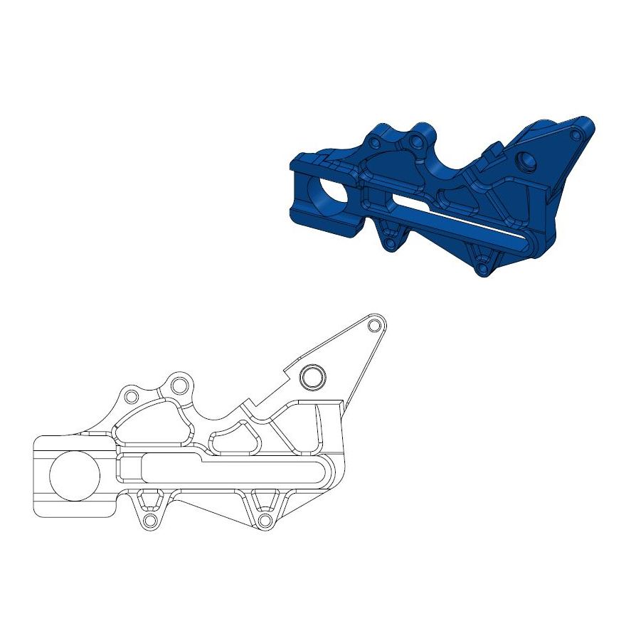 Moto-Master : Adapter | Rear | For Ø220mm | Blue | Husqvarna Factory