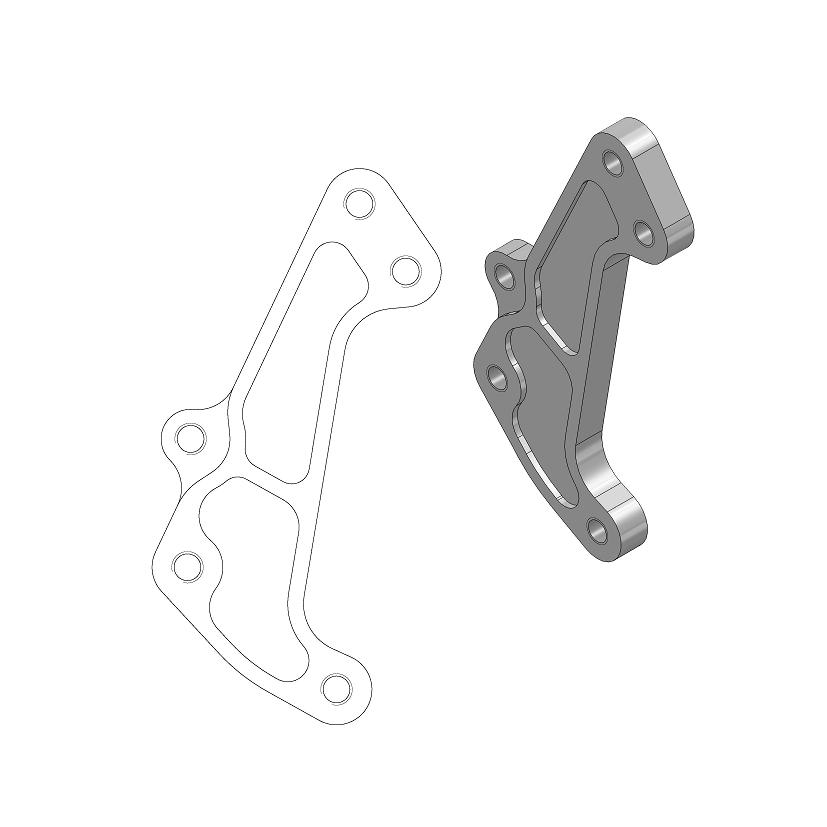Moto-Master : Supermoto Racing adapter | Front | For Ø320mm | Beta