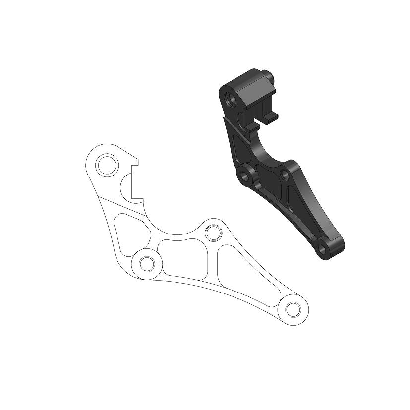 Moto-Master : Supermoto Street adapter | Front | For Ø320mm | Black | Honda: CRF250/450 2015 - 2018