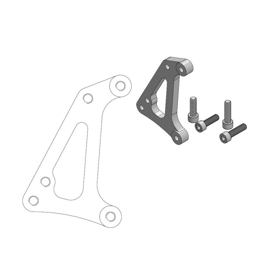 Moto-Master : Supermoto Racing adapter | Front | For Ø320mm | Sherco