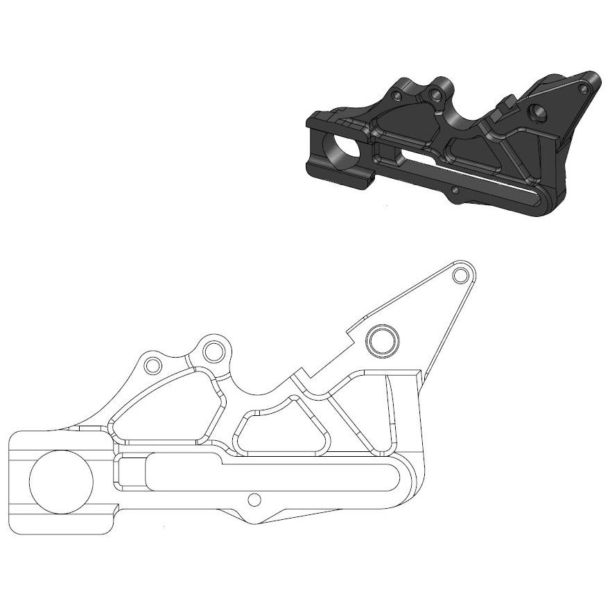 Moto-Master : Adapter | Rear | For Ø240mm | Black | GasGas, KTM, Husqvarna