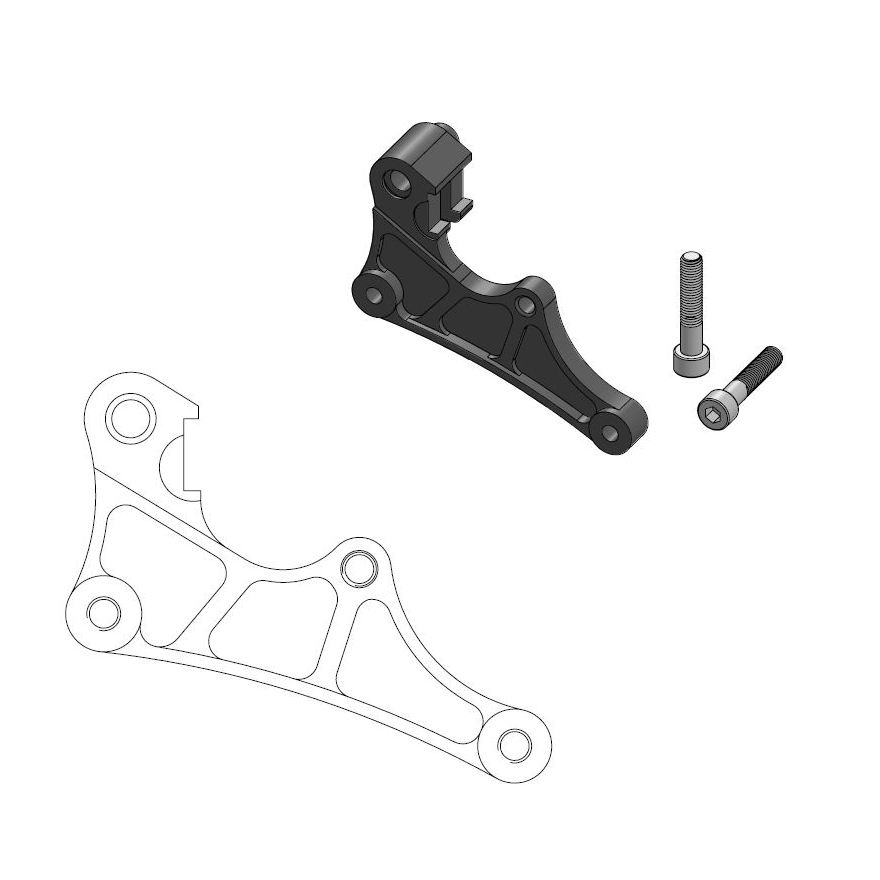 Moto-Master : Supermoto Street adapter | Front | For Ø320mm | Black | Suzuki: RMZ450 2018>