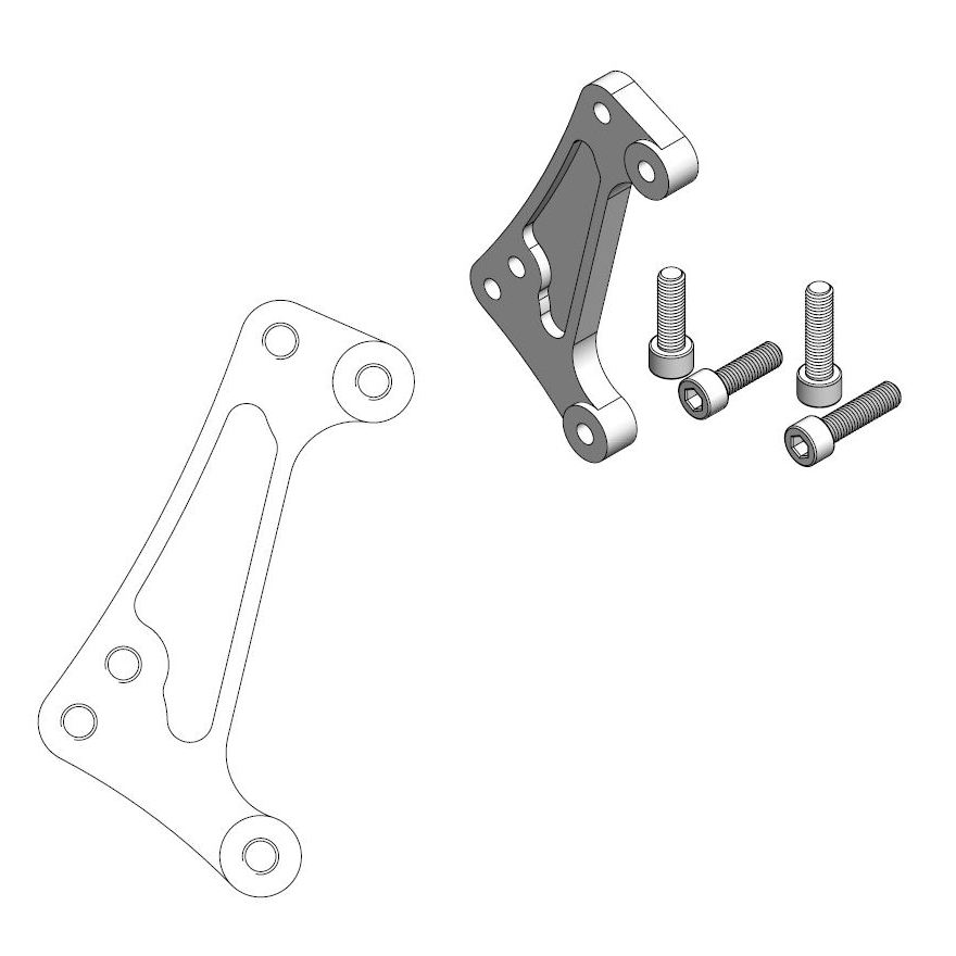 Moto-Master : Supermoto Racing adapter | Front | For Ø300mm | KTM, Husqvarna