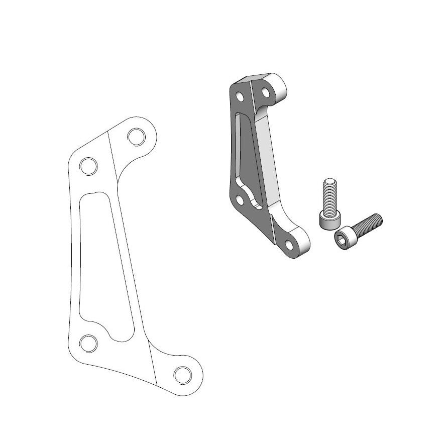 Moto-Master : Supermoto Racing adapter | Front | For Ø300mm | Yamaha