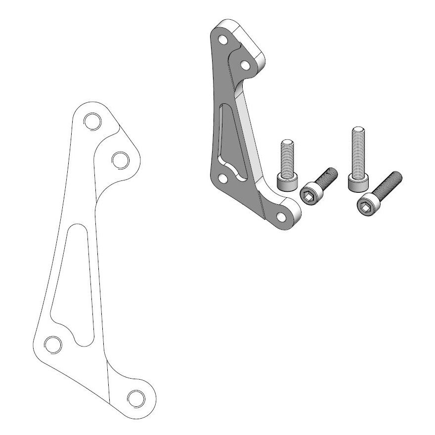 Moto-Master : Supermoto Racing adapter | Front | For Ø300mm | Suzuki