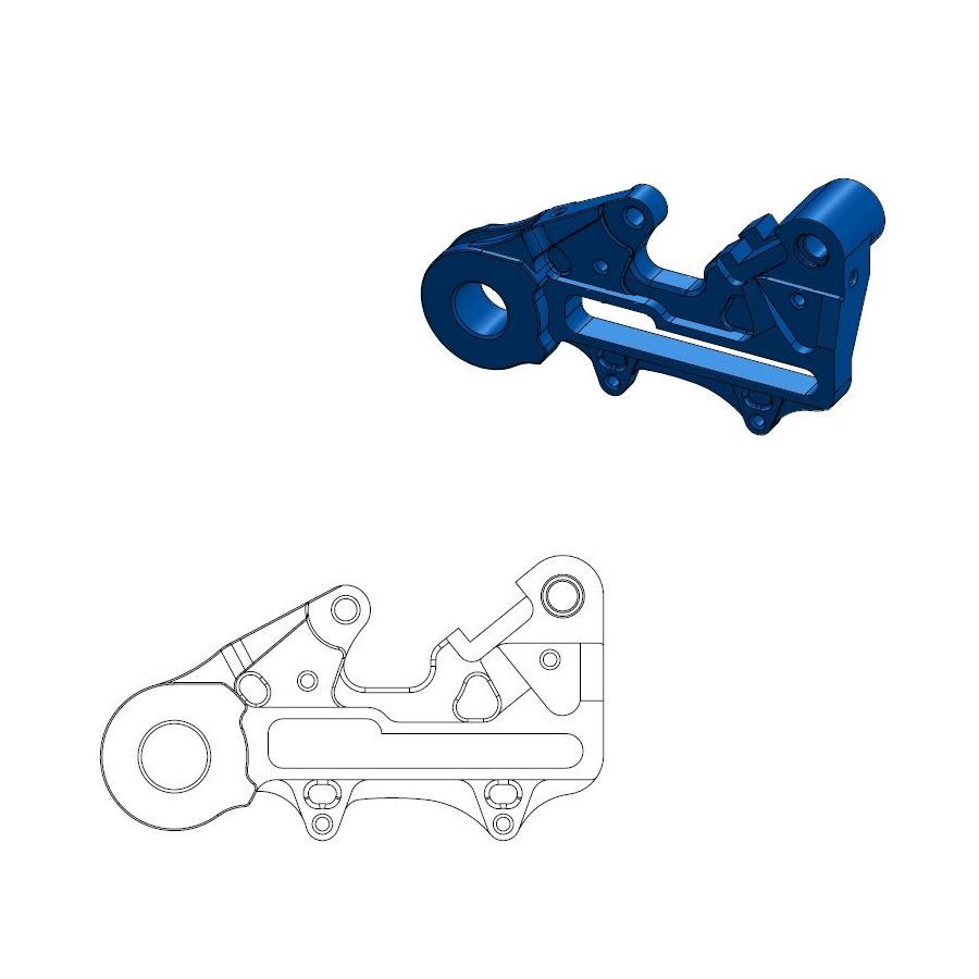 Moto-Master: Adapter | Rear | For Ø220mm | Blue | KTM, Husqvarna