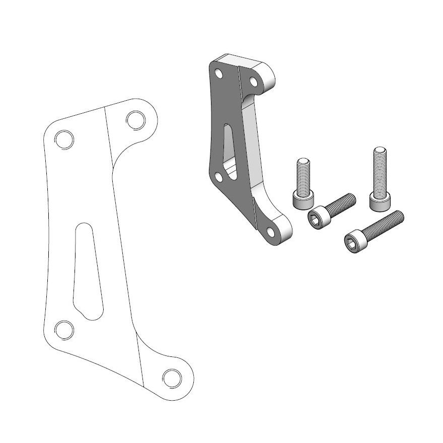Moto-Master : Supermoto Racing adapter | Front | For Ø300mm | Honda