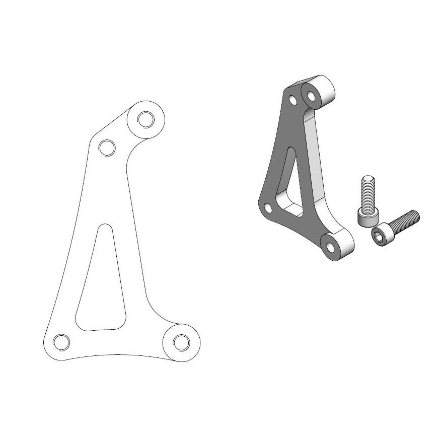 Moto-Master : Supermoto Racing adapter | Front | For Ø320mm | TM