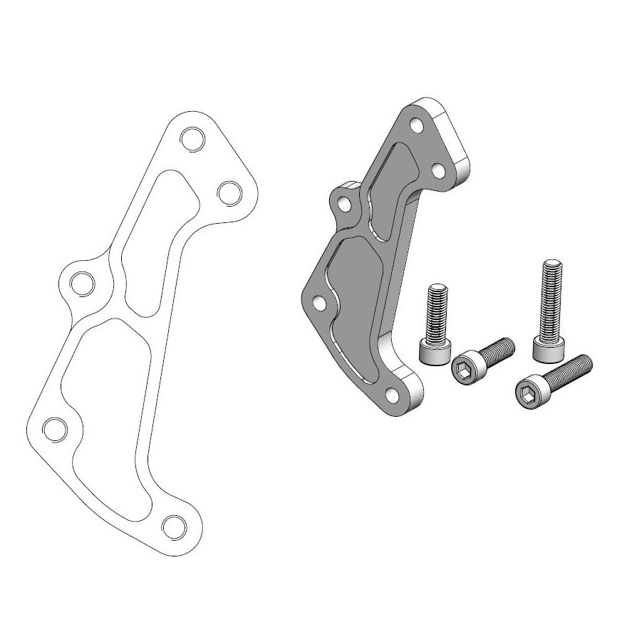 Moto-Master : Supermoto Racing adapter | Front | For Ø320mm | Beta