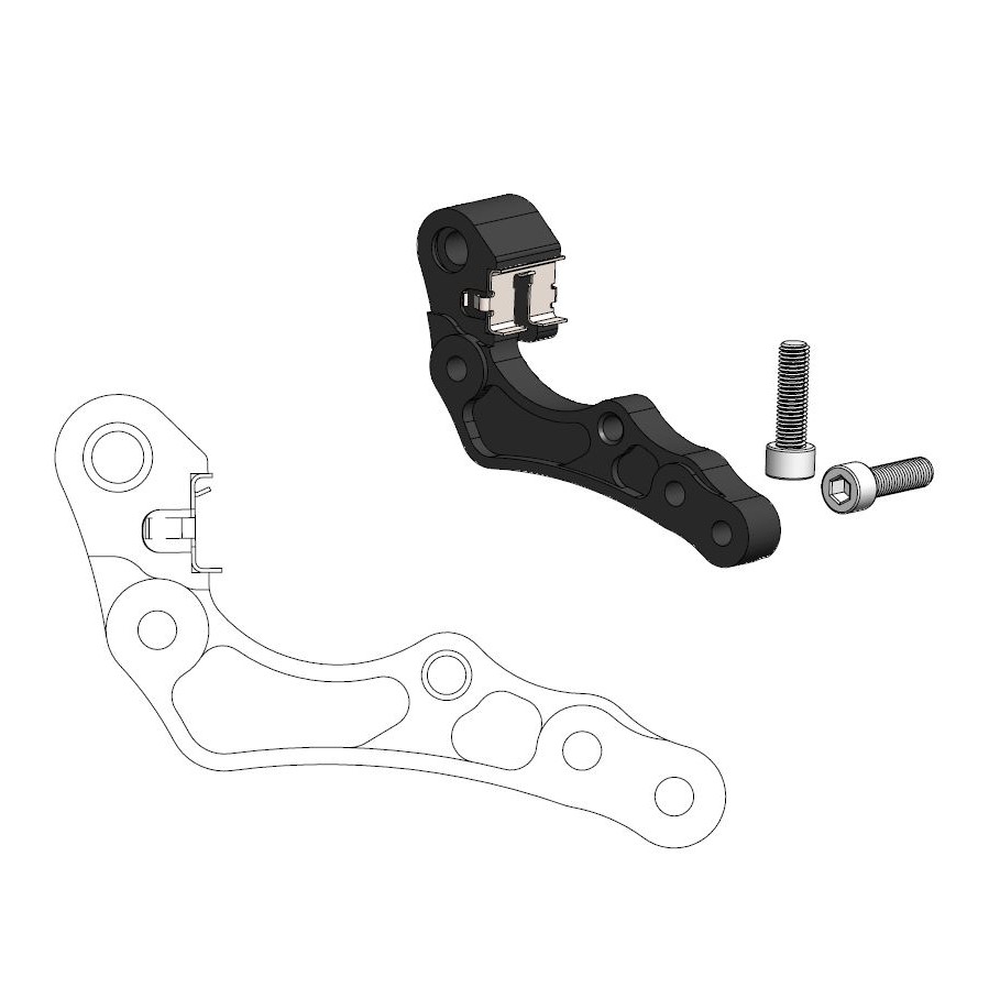 Moto-Master : Adapter | Front | For Ø260mm | Black | KTM, Husqvarna (incl. clip)