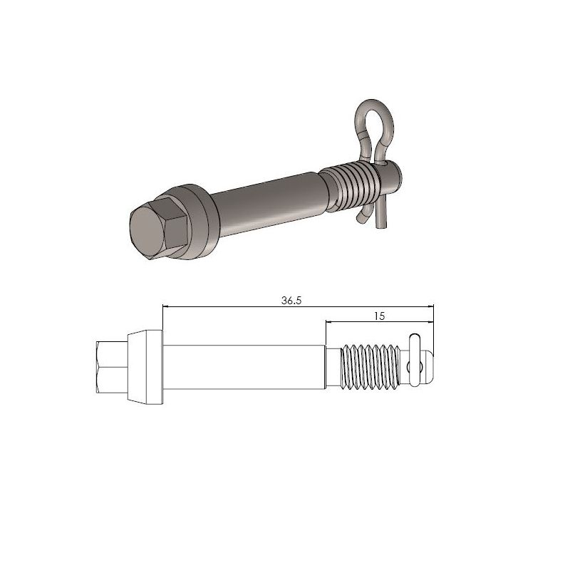 [213058] Moto-Master : brake pad pin for SX50/SX65 caliper