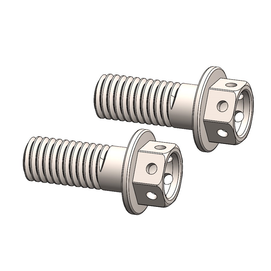 Adapter bolt set: Race-drilled (M8x20)
