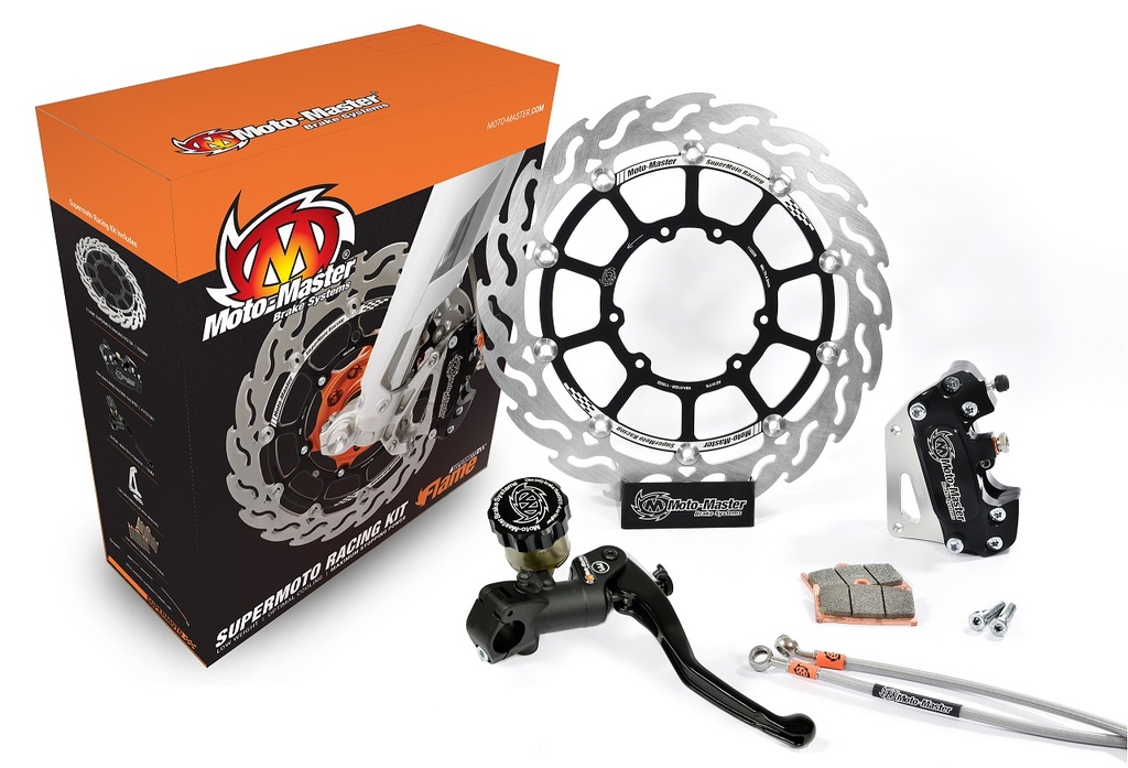 Moto-Master : Supermoto Racing kit | Flame | Ø320mm | RMC | Yamaha  ( including modified master brake cylinder ,see lazer mark E on it)