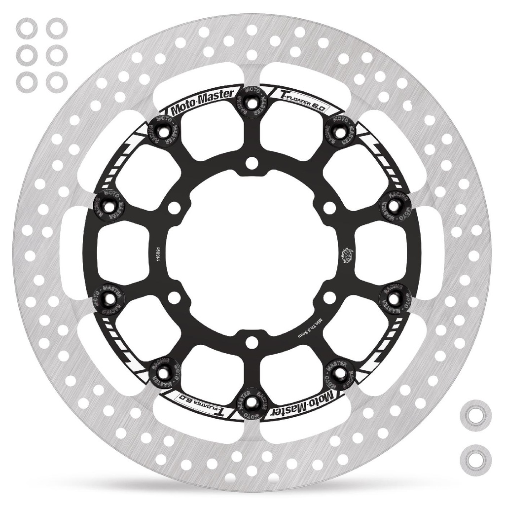 Moto-Master : Halo T-floater disc | Floating | Front | Ø320x6.0x31.0mm | Suzuki: GSXR 1000/R 2017-> (Incl. spacers)