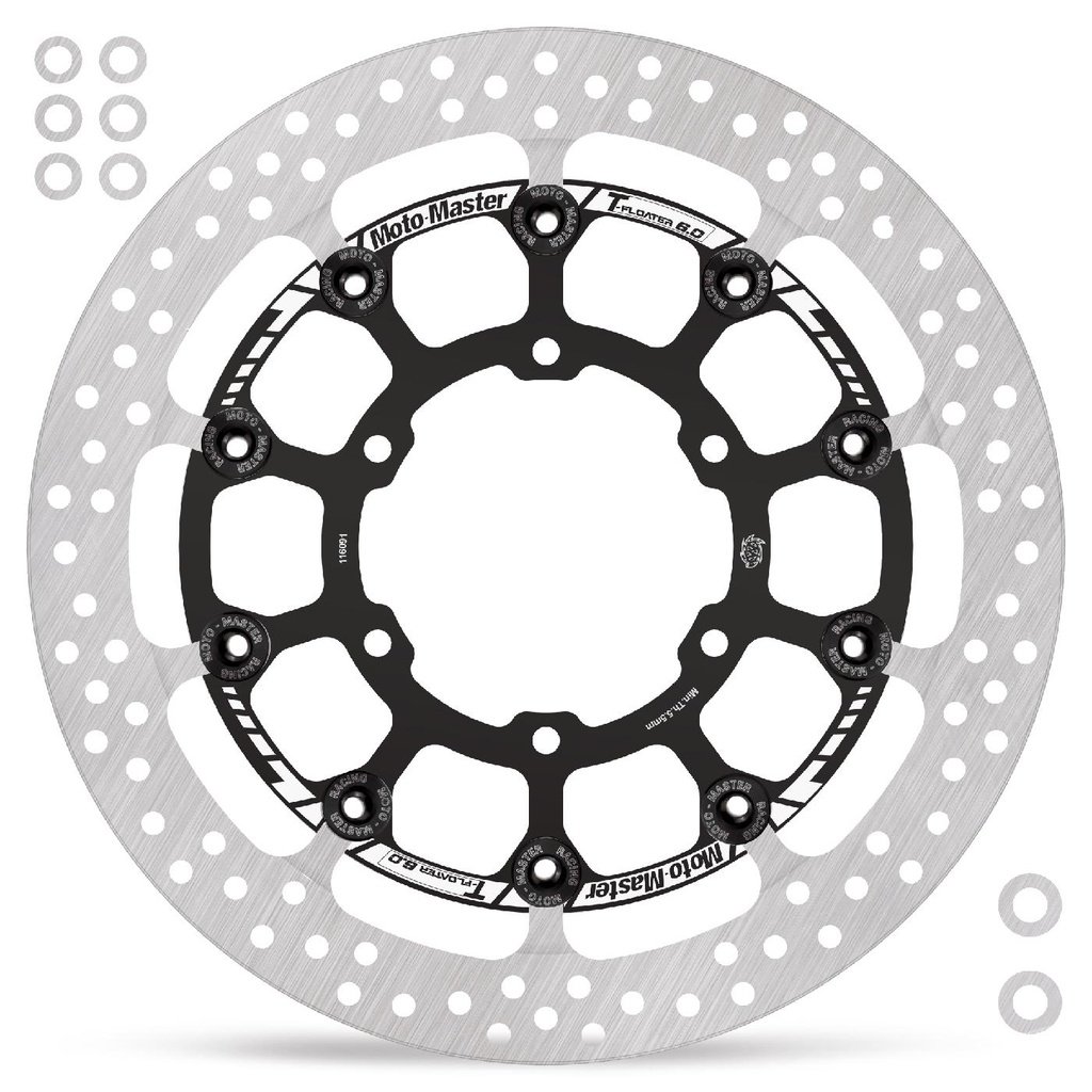 Moto-Master : Halo T-floater disc | Floating | Front | Ø320x6.0x31.0mm | Suzuki: GSXR 1000/R 2017-> (Incl. spacers)
