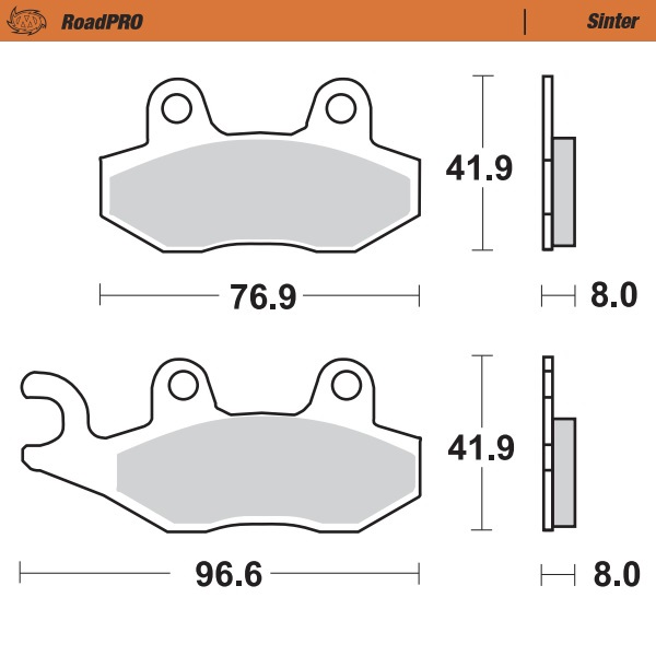 Moto-Master :  Brake pad RoadPRO Scooter