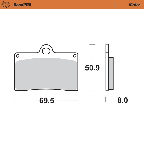 Moto-Master : Brake pad RoadPro | Sinter front