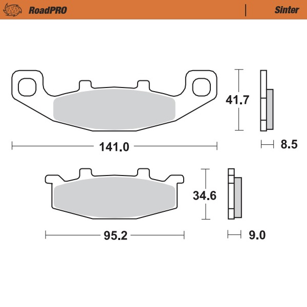 Moto-Master : Brake pad RoadPro | Sinter front
